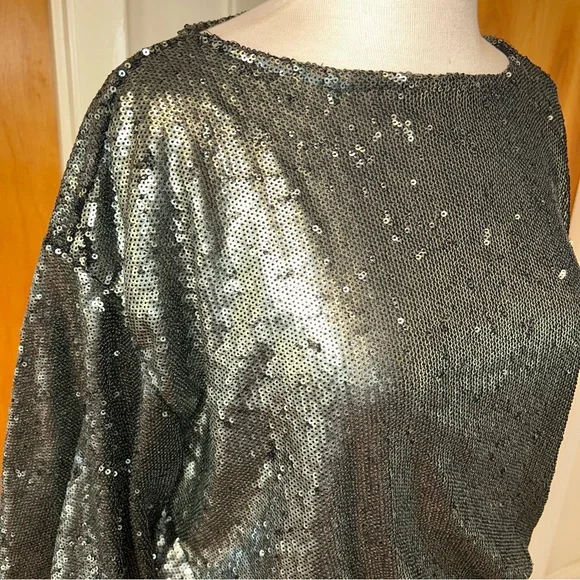 Free people silver sequin mini dress NWT size small - Picture 2 of 5